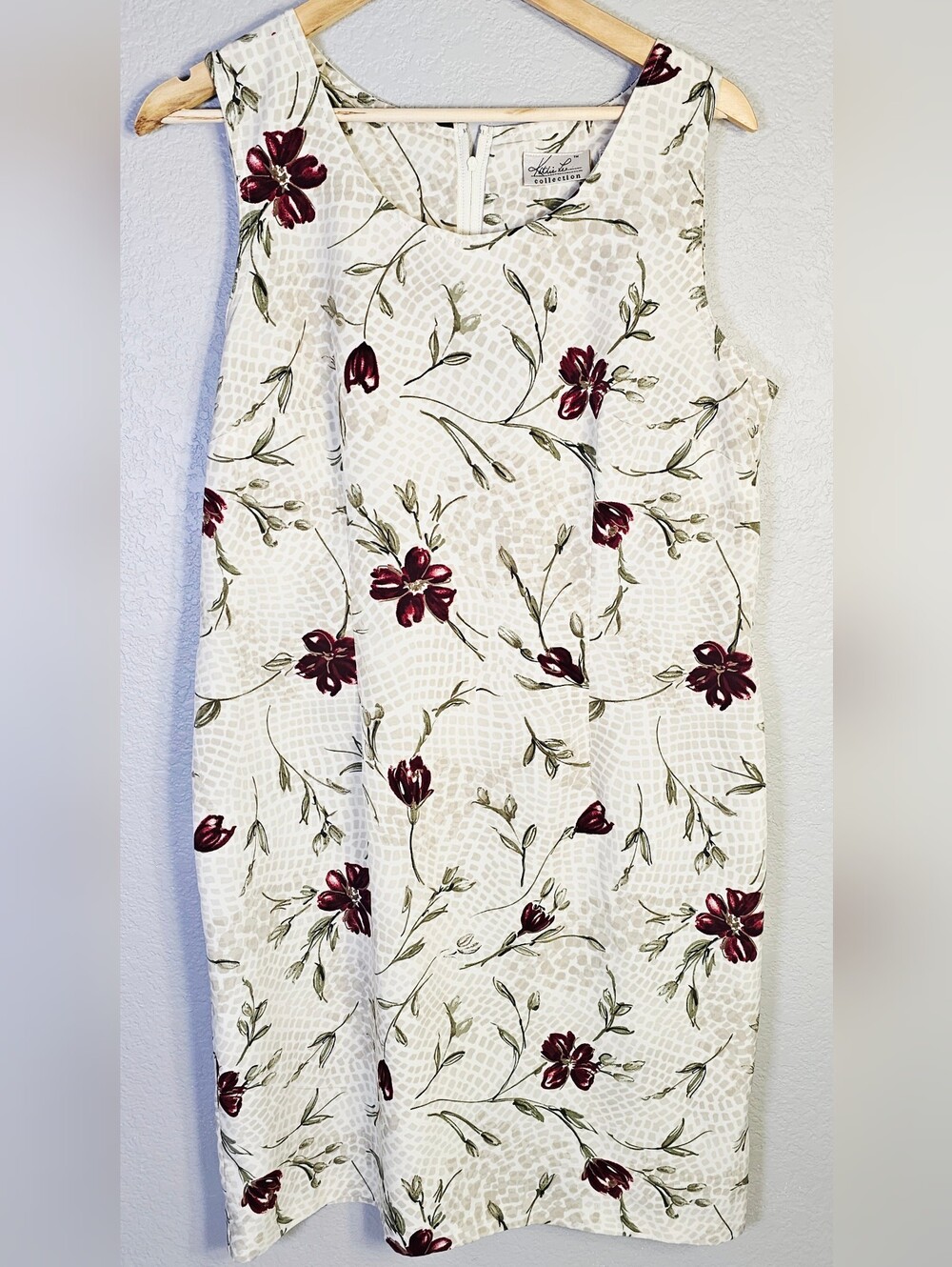 Vintage 90s Kathi Lee Collection Floral Sheath Dress Size 14 Classic